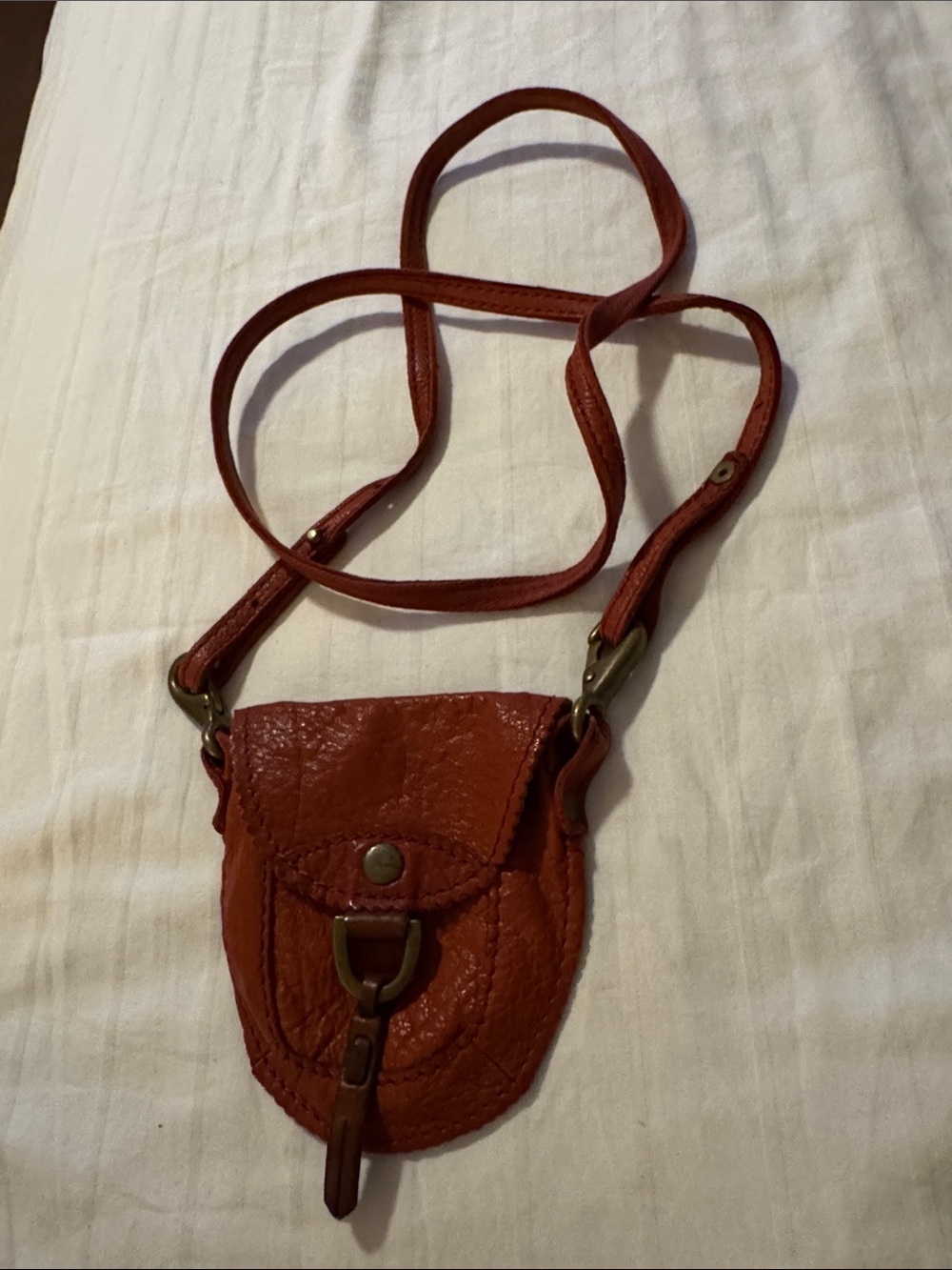 Lucky Brand Mini Saddle Crossbody Bag - Rust
